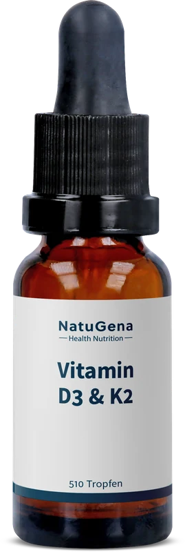 Fläschchen NatuGena Vitamin D3 & K2 Tropfen mit Pipette